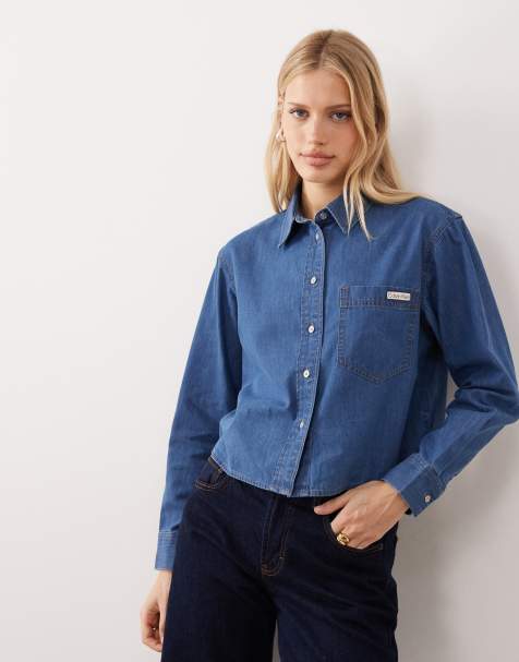 Calvin Klein Jeans – Blå skjorta i dad-modell - view 1