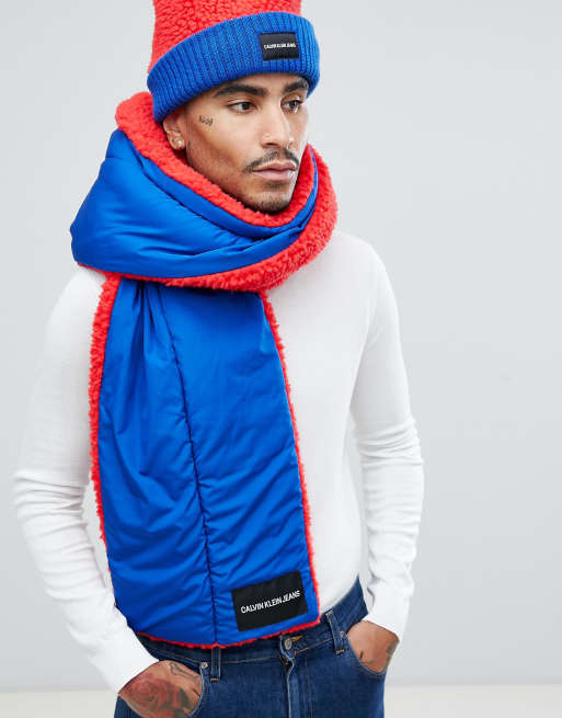 Calvin Klein Jeans Blanket Scarf in Teddy ASOS