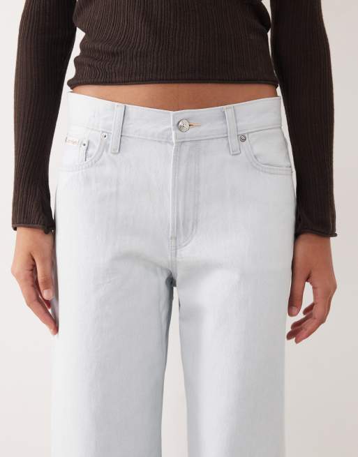 Calvin Klein Jeans - Blegede blå lavtaljede baggy jeans, 4 af 5