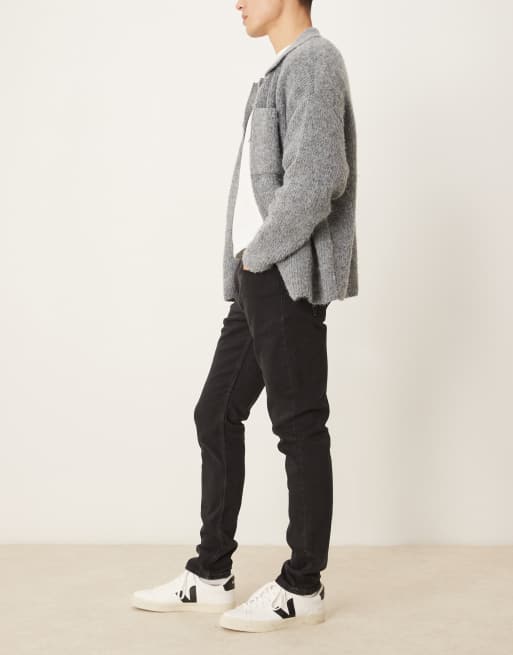 Calvin Klein Jeans – Bleksvarta, smala, avsmalnande jeans, 3 av 5