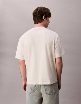 Calvin Klein Jeans Est.1978 Block Logo T-shirt In Animal Print