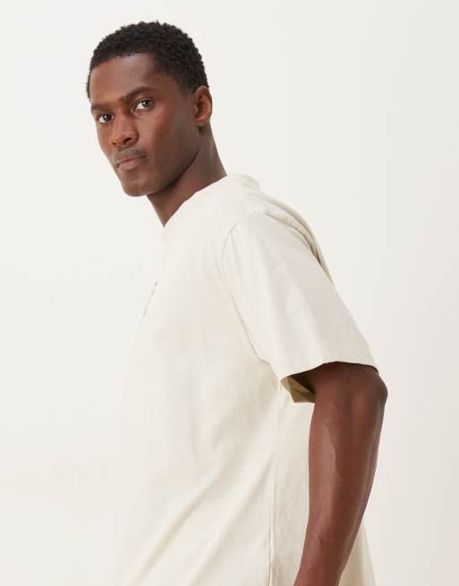 Calvin Klein Jeans block logo t-shirt in off white, 4 of 5