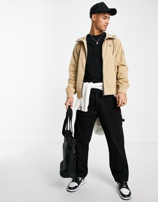 Marques de designers Calvin Klein Jeans - Blouson Harrington à capuche - Fauve