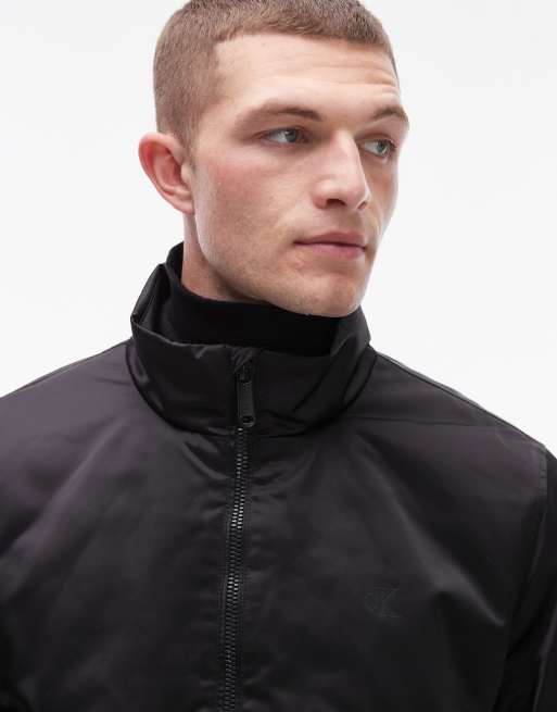 Calvin Klein Jeans - Blouson Harrington matelassé à manches longues - Noir, 2 de 4