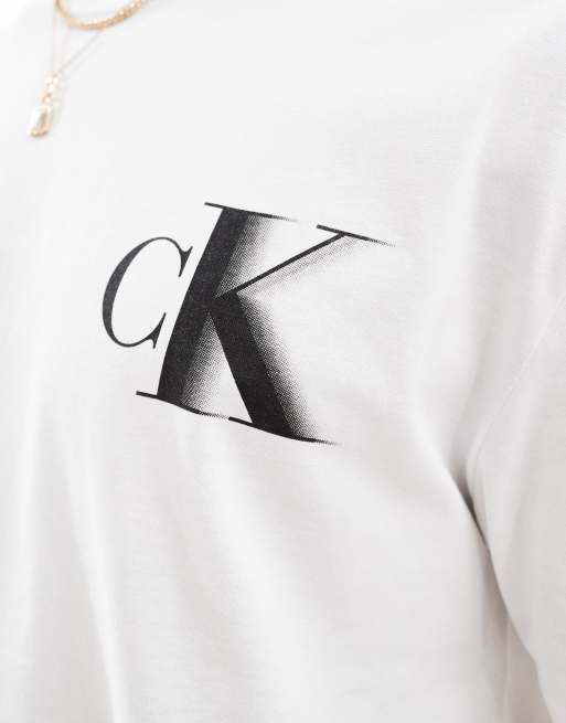 関税込み【  Jeans】 bold ck t-shirt in white Calvin Klein Jeans bold ck t-shirt in white | ASOS
