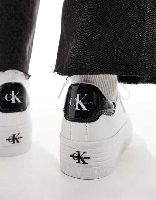 Calvin Klein Jeans bold vulcanised flatform lace up sneakers