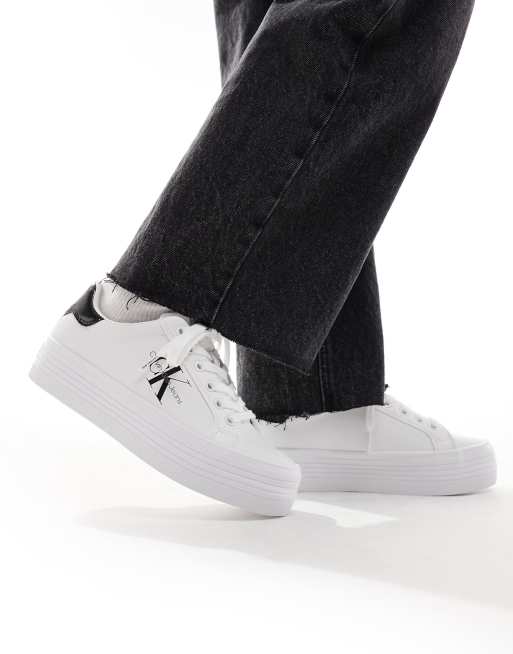 Calvin Klein Jeans bold vulcanised flatform lace up sneakers