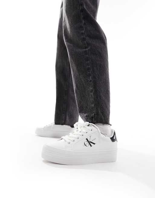Calvin Klein Jeans bold vulcanized flatform lace up sneakers