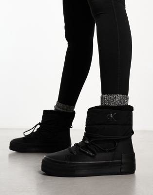  bold vulcanized flatform snow boots 