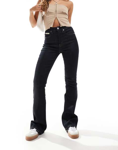 Calvin Klein Jeans bootcut flared jeans in dark denim - view 1