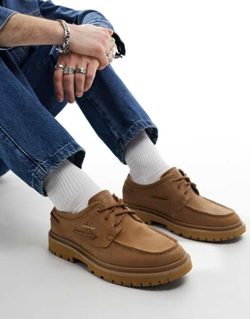 Calvin Klein Jeans – Bootsschuhe in Braun