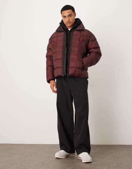 Calvin Klein Jeans - Bordeaux vatteret dynejakke i ripstop-stof, 2 af 5