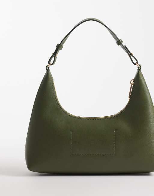 Calvin Klein Jeans - Borsa da spalla trasformabile kaki con logo laminato, 4 di 4