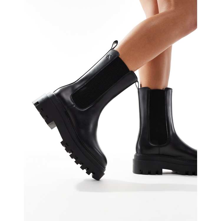 Calvin Klein Jeans Bottines Chelsea à semelle plateforme Noir