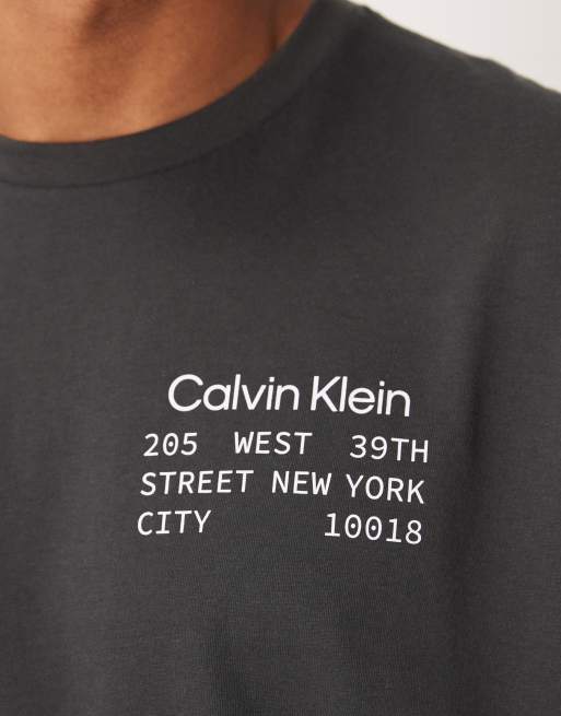 Calvin Klein Jeans box chest graphic t-shirt in washed black, 5 of 5