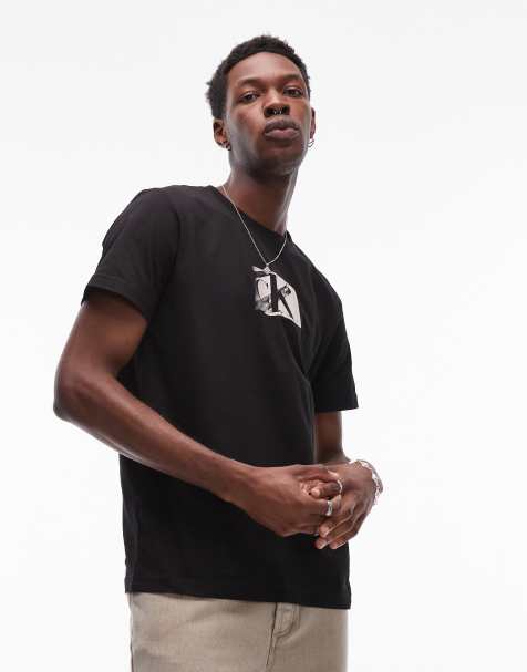 Calvin Klein Jeans box logo t-shirt in black