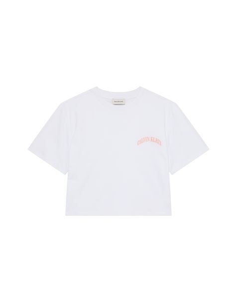 Calvin Klein Jeans Boxy embroidered logo t-shirt in bright white