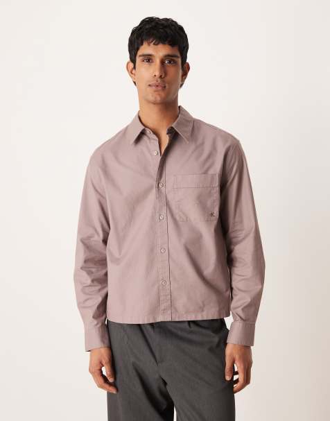 Calvin Klein Jeans boxy fit oxford shirt in brown