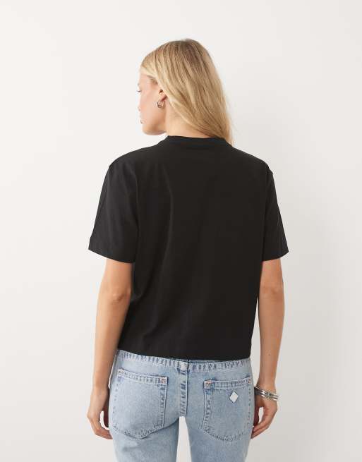 Calvin Klein Jeans boxy t-shirt with bold box logo in black, 4 of 4
