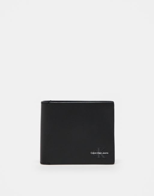 Calvin Klein Jeans – Brieftasche in Schwarz mit Monogramm