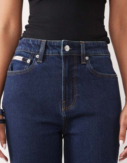 Calvin Klein Jeans – Brooke – Schmale Straight Jeans in dunkelblauer Waschung, 5 von 5