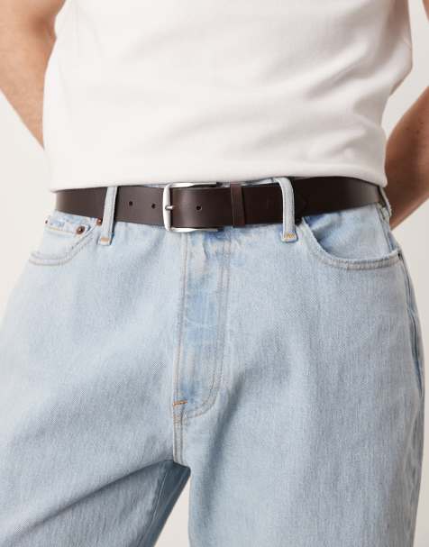 Calvin Klein Jeans – Brunt klassiskt läderbälte - view 1