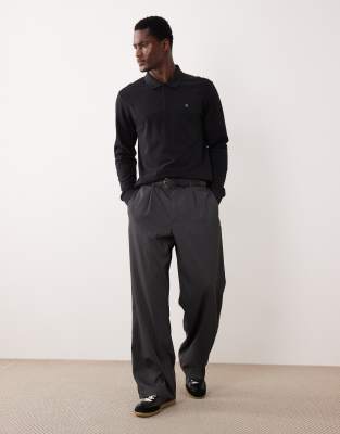 Calvin Klein Jeans Est.1978 Buttoned Pique Polo In Black