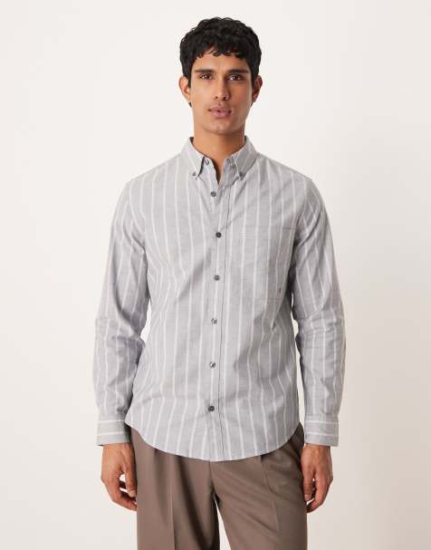 Calvin Klein Jeans - Camicia Oxford classica blu a righe - view 1