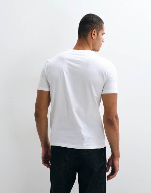 Calvin Klein Jeans - camiseta blanca con gráfico de texto, 5 de 5
