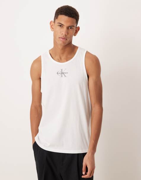 Calvin Klein Jeans - Camiseta blanca de tirantes clásica con logo de monograma - view 1