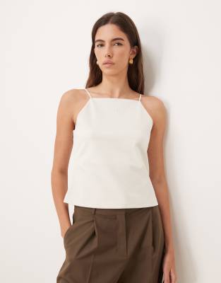 Calvin Klein Jeans - Camisole in Cremeweiß mit Monogramm