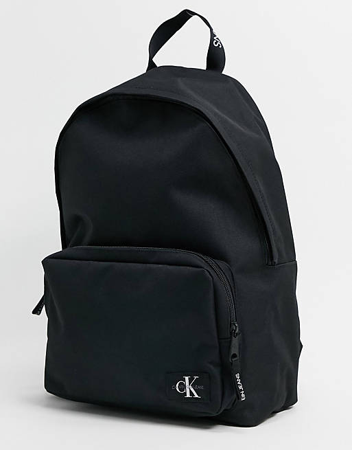 Calvin Klein Jeans Campus logo backpack in black | ASOS