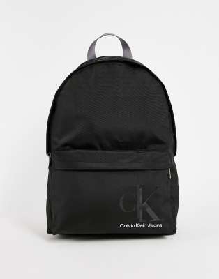 Calvin Klein Jeans – Campus – Rucksack in Schwarz mit Monogramm ASOS - Main Image
