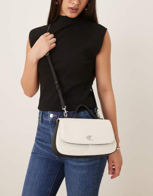 Calvin Klein Jeans canvas top handle bag in white , 2 of 4