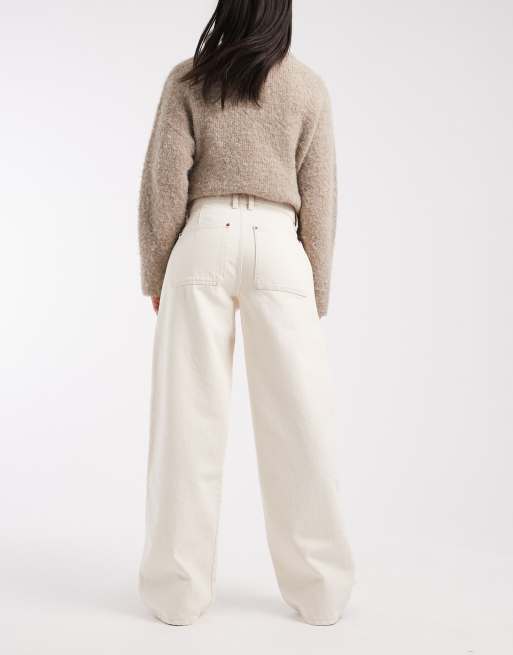 Calvin Klein Jeans cargo jeans in natural raw ecru, 2 of 5