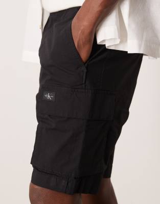 Calvin Klein Jeans Est.1978 Cargo Shorts In Black