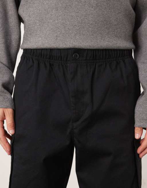 Calvin Klein Jeans – Cargohose mit geradem Schnitt in Schwarz, 4 von 5