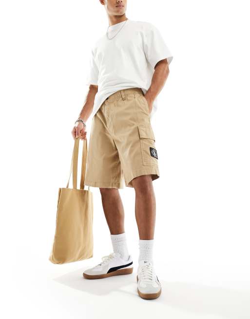 Calvin Klein Jeans - Cargoshort in stone