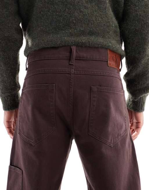 Calvin Klein Jeans carpenter jeans in dark brown, 4 of 5