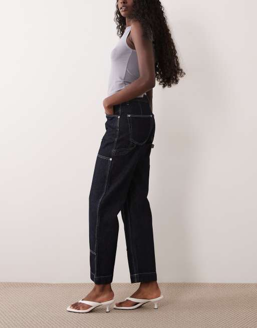 Calvin Klein Jeans Carpenter-Jeans mit Kontrastnähten in dunklem Denimblau, 2 von 5
