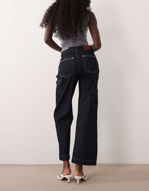 Calvin Klein Jeans Carpenter-Jeans mit Kontrastnähten in dunklem Denimblau, 3 von 5