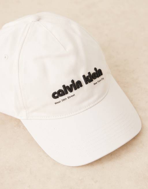 Calvin Klein Jeans - Casquette à imprimé graphique - Blanc et noir, 2 de 3