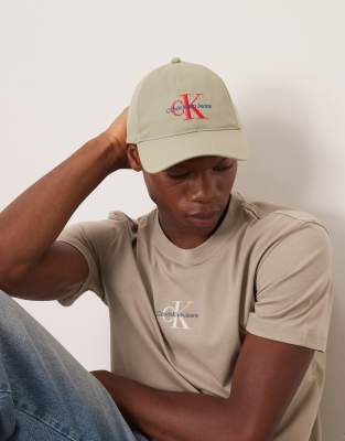 Calvin Klein Jeans - Casquette à logo - Vert et rouge
