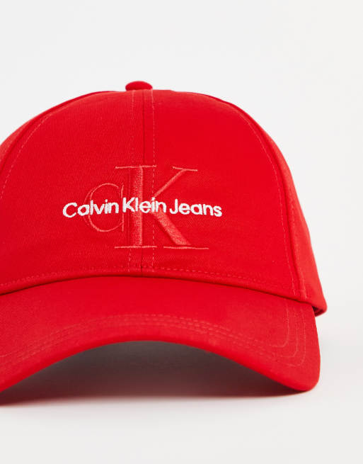 Calvin Klein Jeans - Casquette avec monogramme - Rouge , 2 de 4