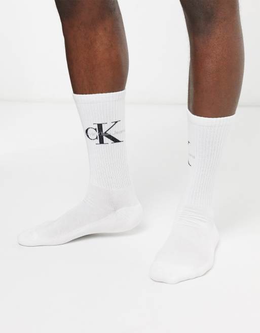 Calvin Klein Jeans Chaussettes A Logo Blanc Gabinetecivil Al