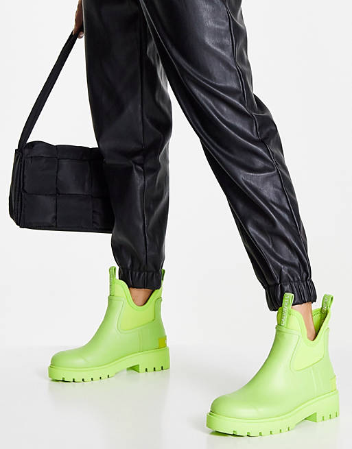 Classificeren Nauwkeurig Rodeo Calvin Klein Jeans chelsea rain boot in lime green | ASOS