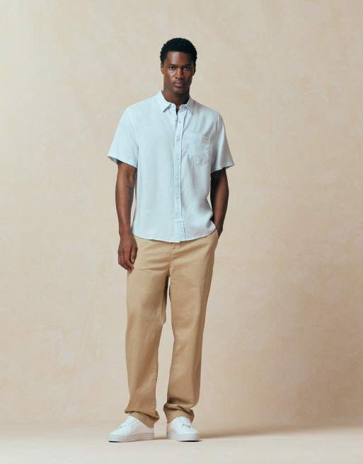 Calvin Klein Jeans - Chemise à manches courtes casual en lin - Bleu clair, 2 de 5