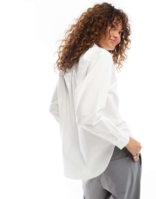 Calvin Klein Jeans - Chemise avec étiquette cousue - Blanc, 3 de 4