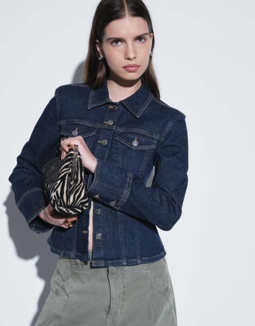 Calvin Klein Jeans chemise trucker en denim structurée classique délavage bleu indigo, 6 de 6