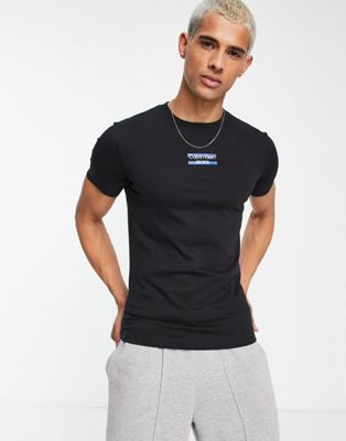 Calvin Klein Jeans chest logo t-shirt in black